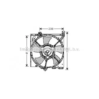 Ventilateur, refroidissement du moteur AVA QUALITY COOLING DN7520