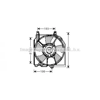 Ventilateur, refroidissement du moteur AVA QUALITY COOLING DN7521