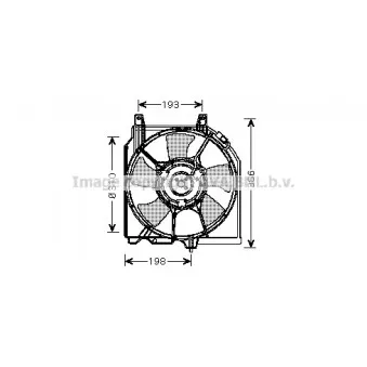 Ventilateur, refroidissement du moteur AVA QUALITY COOLING DN7523
