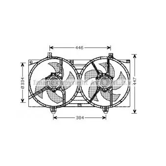 Ventilateur, refroidissement du moteur AVA QUALITY COOLING DN7528