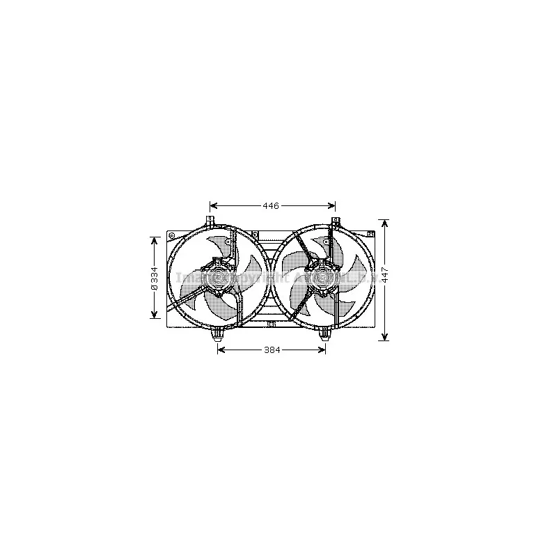 Ventilateur, refroidissement du moteur AVA QUALITY COOLING DN7528