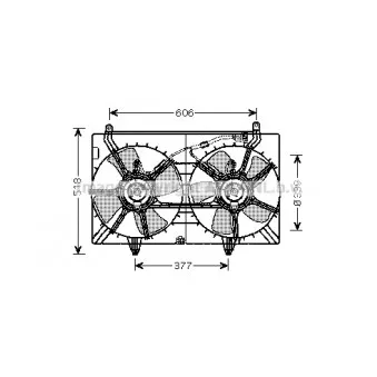 Ventilateur, refroidissement du moteur AVA QUALITY COOLING DN7529