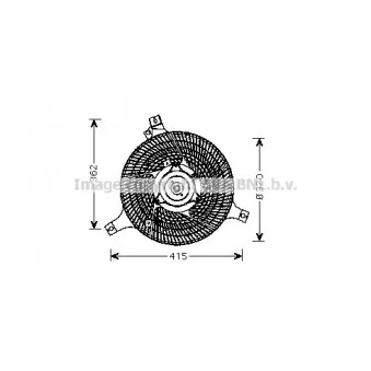 Ventilateur, refroidissement du moteur AVA QUALITY COOLING DN7530
