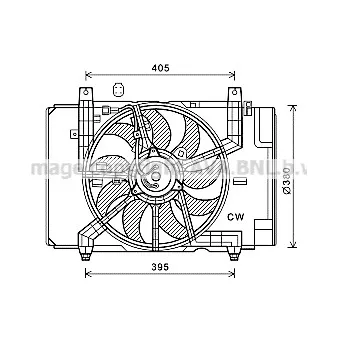 Ventilateur, refroidissement du moteur AVA QUALITY COOLING