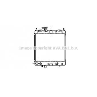 Radiateur, refroidissement du moteur AVA QUALITY COOLING DNA2131