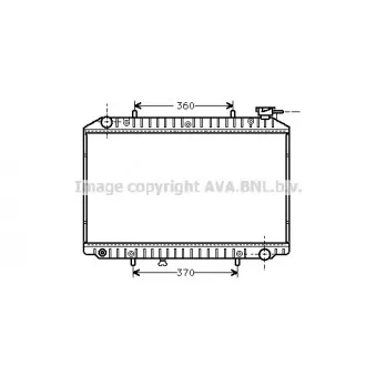 Radiateur, refroidissement du moteur AVA QUALITY COOLING DNA2151