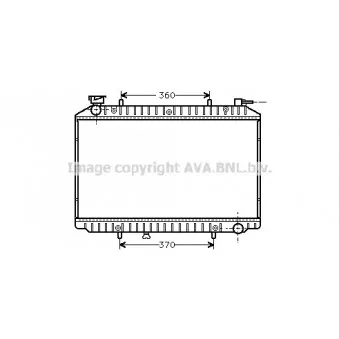 Radiateur, refroidissement du moteur AVA QUALITY COOLING DNA2155