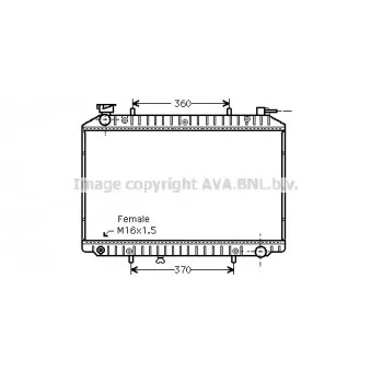 Radiateur, refroidissement du moteur AVA QUALITY COOLING