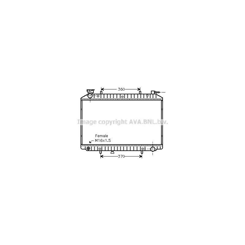 Radiateur, refroidissement du moteur AVA QUALITY COOLING DNA2156