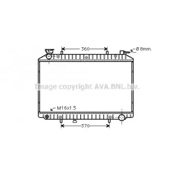 Radiateur, refroidissement du moteur AVA QUALITY COOLING DNA2173