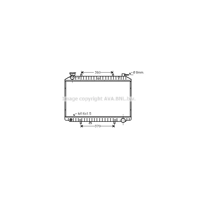 Radiateur, refroidissement du moteur AVA QUALITY COOLING DNA2173