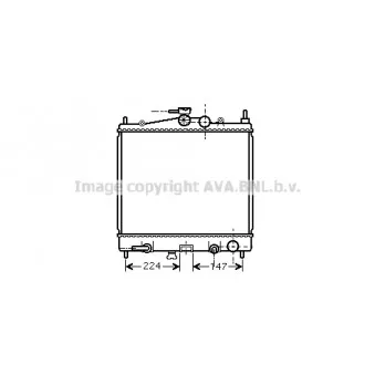 Radiateur, refroidissement du moteur AVA QUALITY COOLING DNA2211