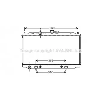 Radiateur, refroidissement du moteur AVA QUALITY COOLING DNA2218