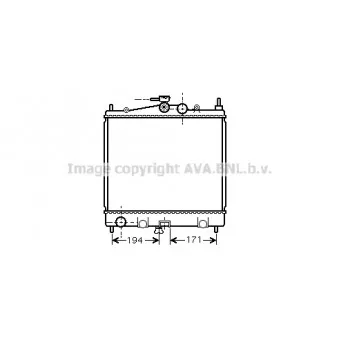 Radiateur, refroidissement du moteur AVA QUALITY COOLING DNA2247