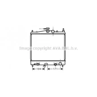 Radiateur, refroidissement du moteur AVA QUALITY COOLING DNA2248