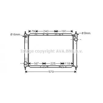 Radiateur, refroidissement du moteur AVA QUALITY COOLING
