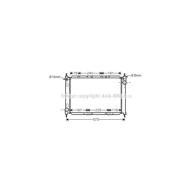 Radiateur, refroidissement du moteur AVA QUALITY COOLING DNA2261