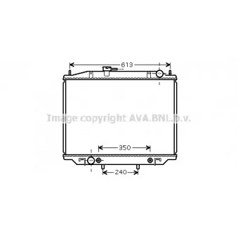 Radiateur, refroidissement du moteur AVA QUALITY COOLING DNA2262