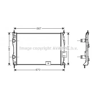 Radiateur, refroidissement du moteur AVA QUALITY COOLING
