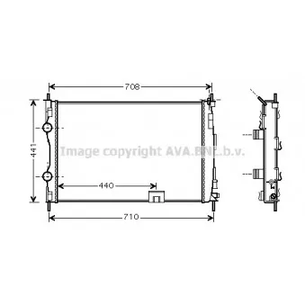 Radiateur, refroidissement du moteur AVA QUALITY COOLING DNA2288
