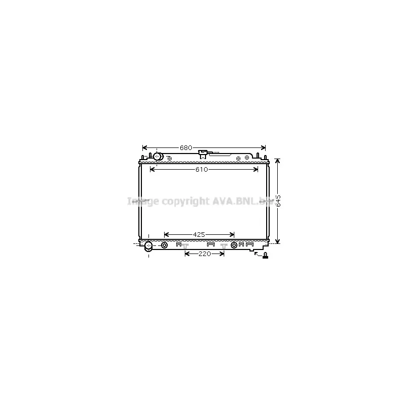 Radiateur, refroidissement du moteur AVA QUALITY COOLING DNA2297