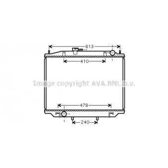 Radiateur, refroidissement du moteur AVA QUALITY COOLING DNA2300