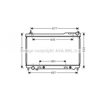 Radiateur, refroidissement du moteur AVA QUALITY COOLING DNA2305