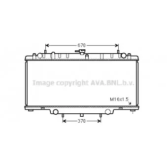 Radiateur, refroidissement du moteur AVA QUALITY COOLING DNA2394