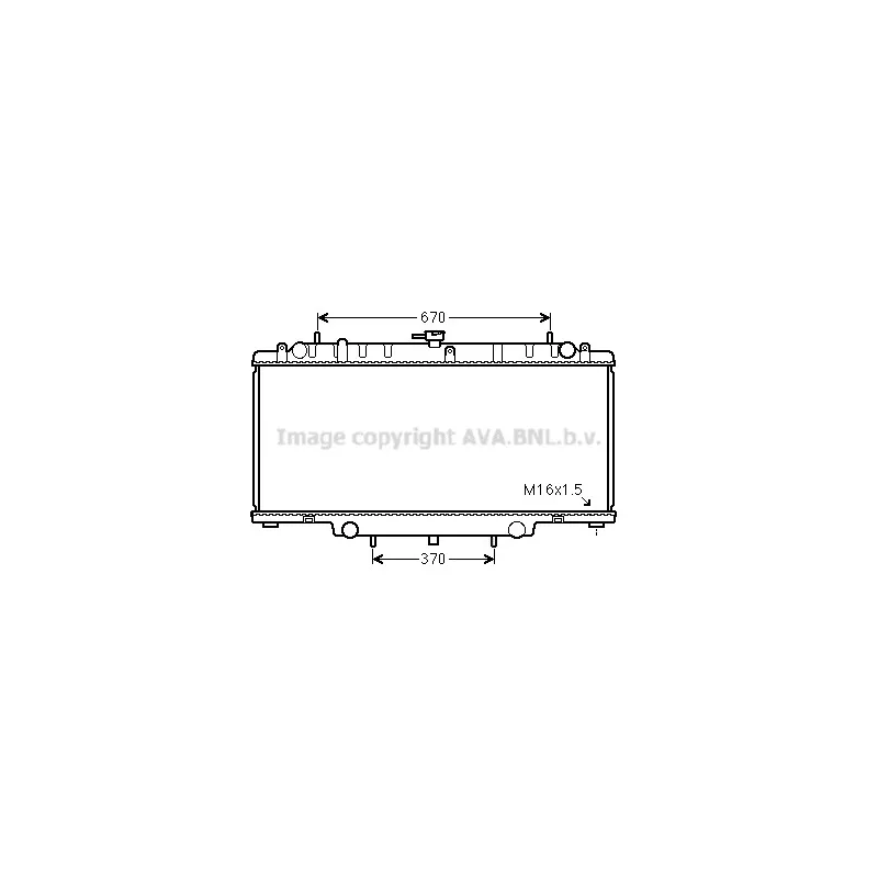Radiateur, refroidissement du moteur AVA QUALITY COOLING DNA2394