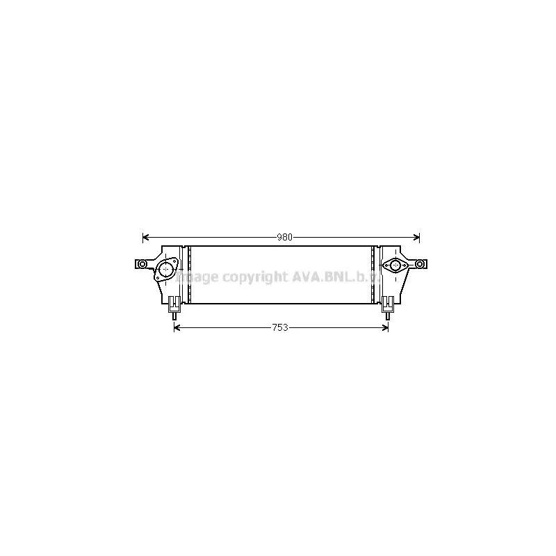Intercooler, échangeur AVA QUALITY COOLING DNA4333
