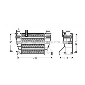 Intercooler, échangeur AVA QUALITY COOLING DNA4340