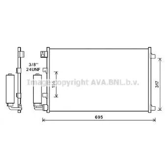 Condenseur, climatisation AVA QUALITY COOLING DNA5281