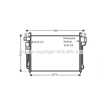 Condenseur, climatisation AVA QUALITY COOLING DNA5299D