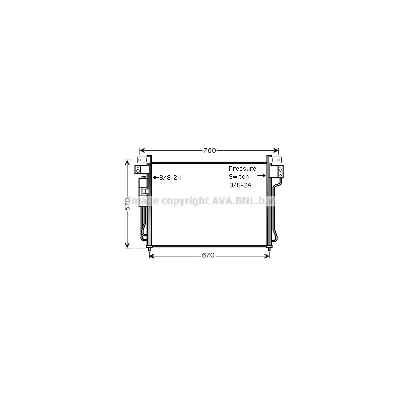 Condenseur, climatisation AVA QUALITY COOLING DNA5299D