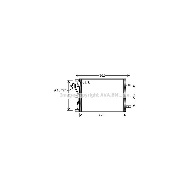 Condenseur, climatisation AVA QUALITY COOLING DNA5351