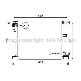 Condenseur, climatisation AVA QUALITY COOLING DNA5401