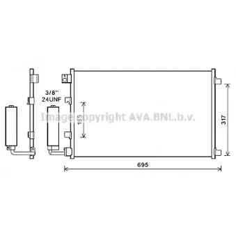 Condenseur, climatisation AVA QUALITY COOLING DNA5406