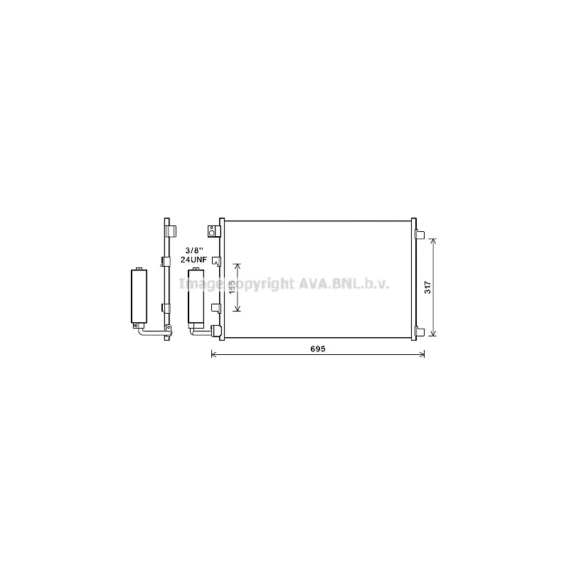 Condenseur, climatisation AVA QUALITY COOLING DNA5406