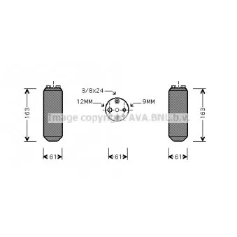 Filtre déshydratant, climatisation AVA QUALITY COOLING DND058
