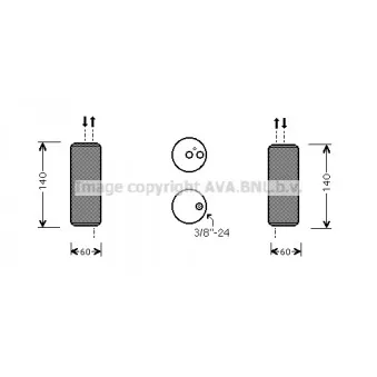 Filtre déshydratant, climatisation AVA QUALITY COOLING DND082