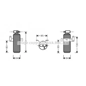 Filtre déshydratant, climatisation AVA QUALITY COOLING DND095