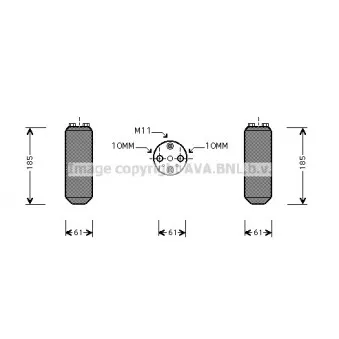 Filtre déshydratant, climatisation AVA QUALITY COOLING DND187