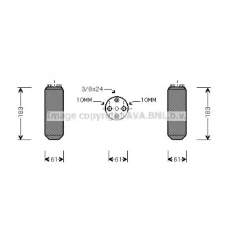 Filtre déshydratant, climatisation AVA QUALITY COOLING DND231