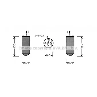 Filtre déshydratant, climatisation AVA QUALITY COOLING DND236
