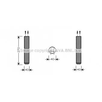 Filtre déshydratant, climatisation AVA QUALITY COOLING DND254