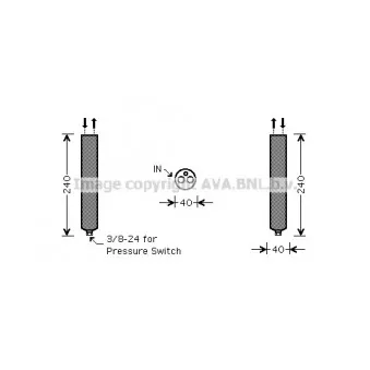Filtre déshydratant, climatisation AVA QUALITY COOLING DND267