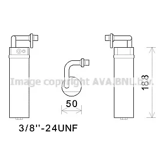 Filtre déshydratant, climatisation AVA QUALITY COOLING DND282