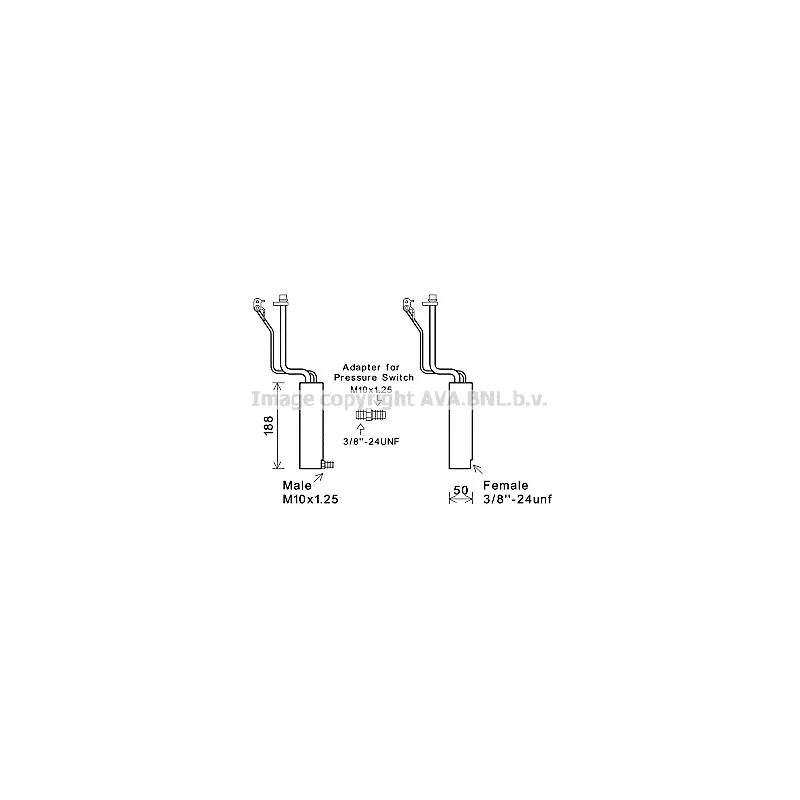 Filtre déshydratant, climatisation AVA QUALITY COOLING DND284