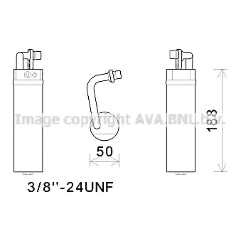 Filtre déshydratant, climatisation AVA QUALITY COOLING DND285
