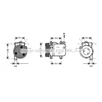Compresseur, climatisation AVA QUALITY COOLING DNK002